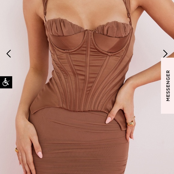 Talya Toffee Midi Dress - Picture 3 of 4